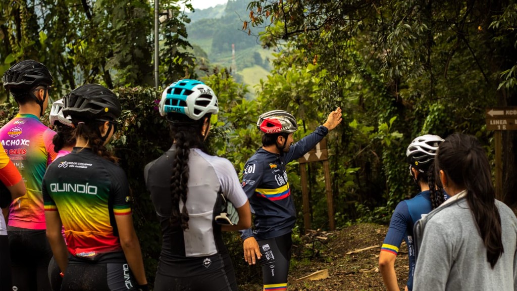 Indicación de trazado en bosque
